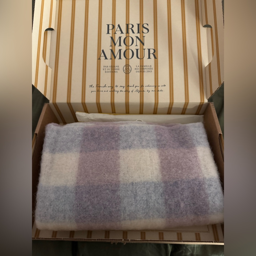 Sezane Louise Lilac and Blue Scarf NWT